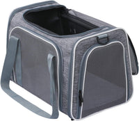 Cat Carrier, Portable Foldable Dog Pet Carrier - 19.7"L x 12.0"W x 12.0"H / Light Grey