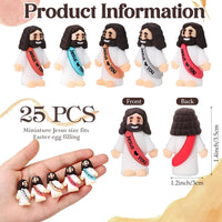 Bememo 50pcs Mini Jesus Loves You Religious Figures - Bohemian Color - image 2