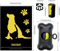 Bone-Shaped Dog Poop Bag Holder for Leash - Black / 15 Count (Pack of 1) - image 4