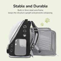 Cat Backpack Carrier for Cats and Small Dogs - Black / X-Large - image 4