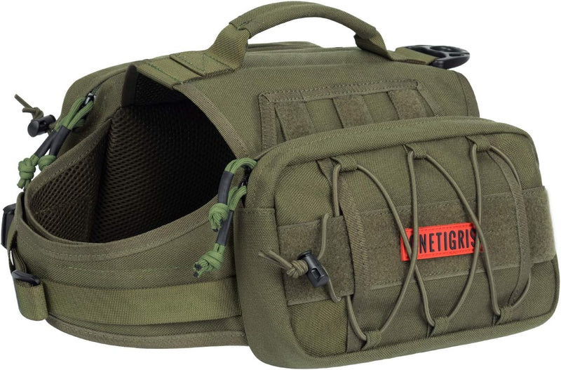 OneTigris Dog Backpack for Medium & Large Dogs - Green / Medium