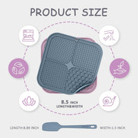 ChefAide 2 Pack Lick Mat for Dogs - Purple & Blue - image 2