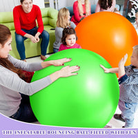 Jenaai giant inflatable bouncy balls in red and blue, 30 inches across - view 11