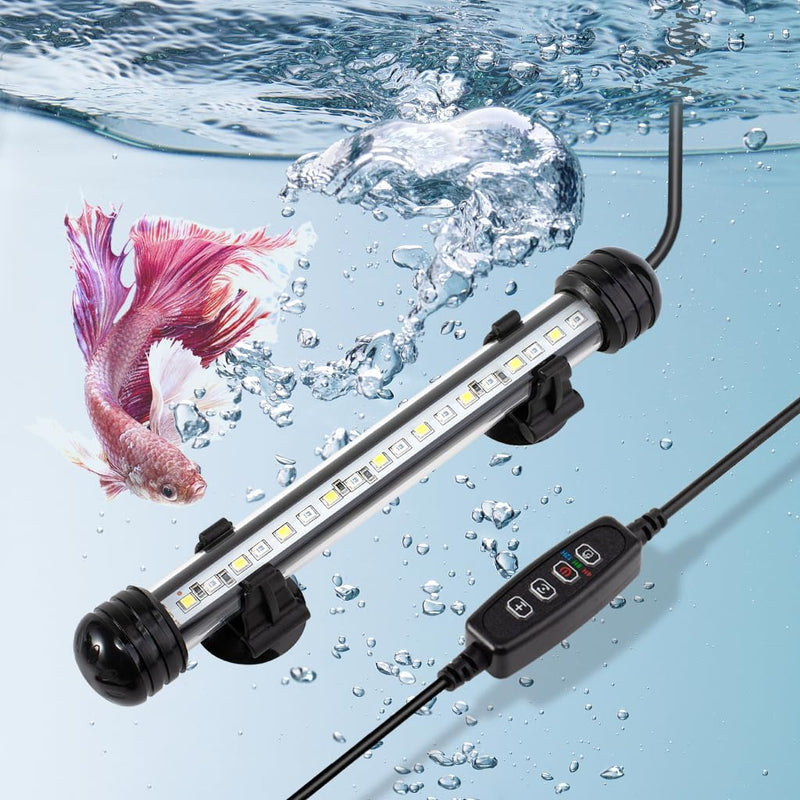 DaToo 4W 7.5inch Submersible Aquarium Light Underwater Fish Tank - 4W 7.5inch (With Timer&Dimmer)