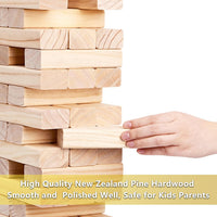 Aivalas Giant Tumble Tower 57 Blocks 4.2FT Indoor Outdoor Games - L-Up to 5 FT-60PCS - image 2