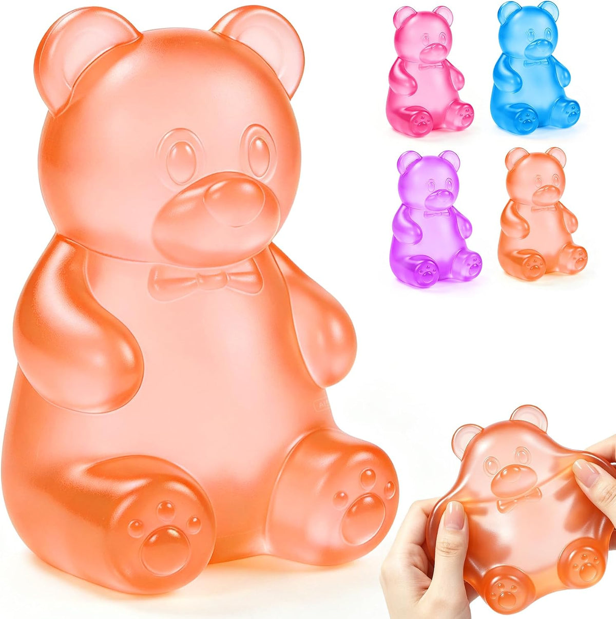Bear Squishy, Stress Bear Taba Squishy - Orange
