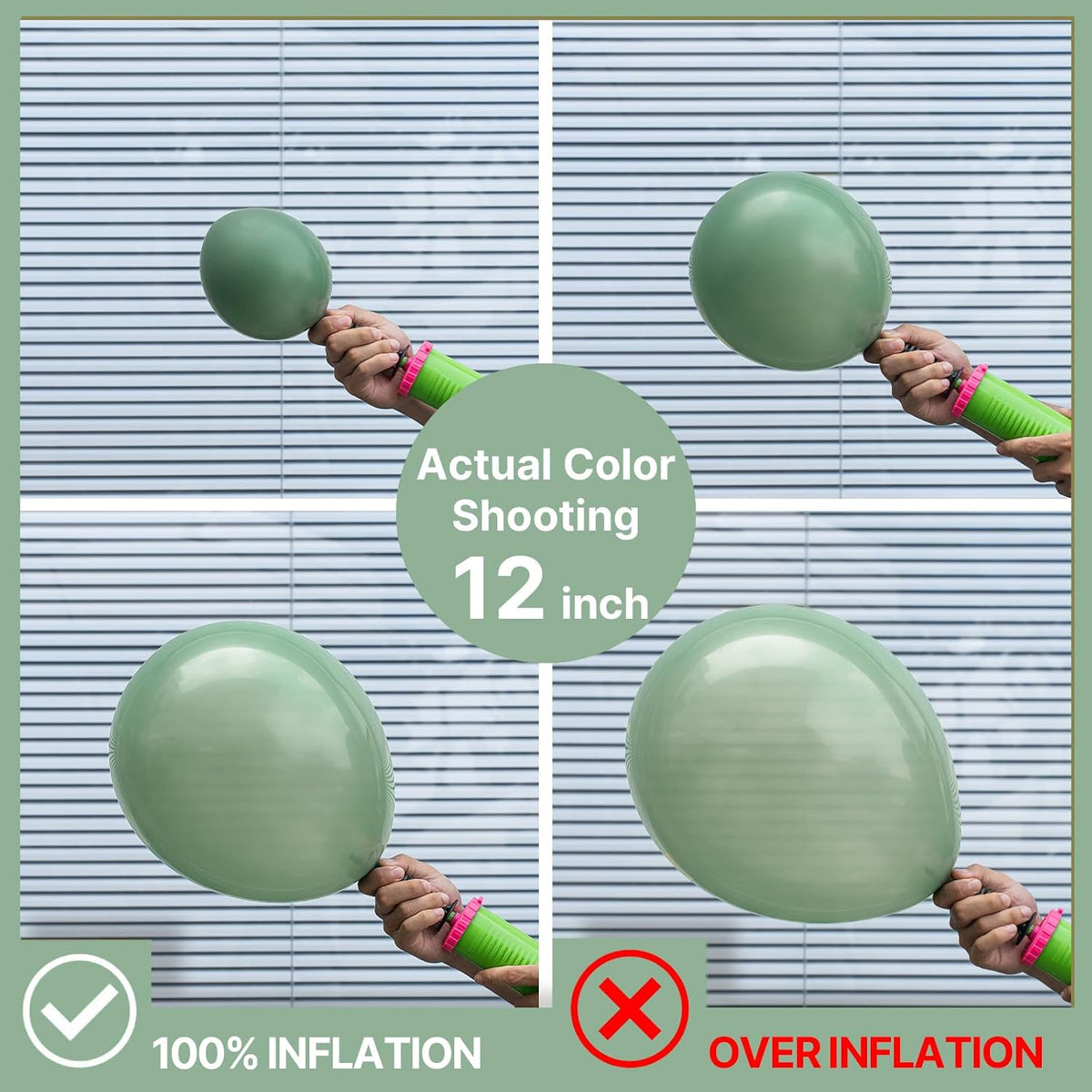 PartyWoo White Balloons 155pcs Matte White Latex Balloons Different - Green-f03 / 5 inch - image 4
