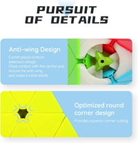 Roxenda Pyramid Speed Cube 3x3x3 Triangle Puzzle Magic Cube – Fun for Kids & Family - Pyramid Cube Stickerless - image 3