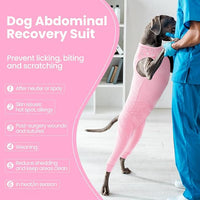 Nanaki Dog Surgery Suit Female Spay, Leg Sleeves for Dog Rear Legs, Doggy Onesie for Surgery Female, Doggy Recovery Suit Male Abdomen, Pet Wound Care Heal Protector, Surgical Suits for Pet Spay
