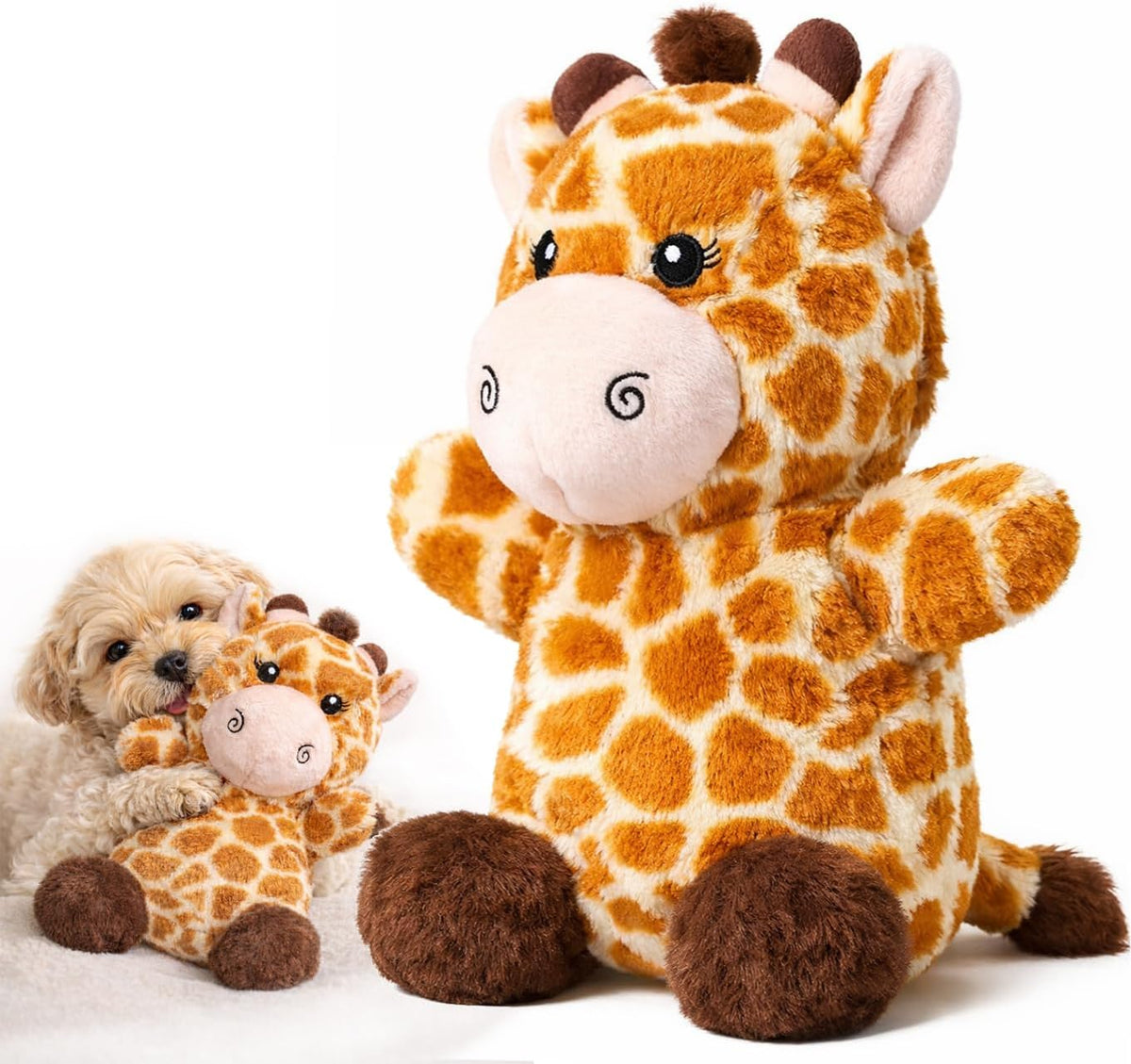 Soft Plush Giraffe Dog Toy for Small & Medium Dogs and Puppies – Essentials for Dogs - Giraffe