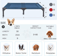 Elevated Dog Bed for Large Dogs 120lb - M (30"Lx 23"Wx6.3"H) / Blue - image 4