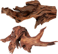 WDEFUN 3 PCS Natural Driftwood for Aquarium Decor Fish Tank - Mopani driftwood （14-18 inch pack of 2）