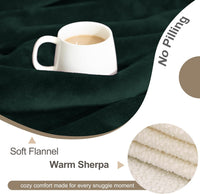 Waterproof Blanket for Bed Couch, Sherpa Fleece Throw, 50x60 – Essentials for Dogs - 30x70 inches / Forest Green - image 4