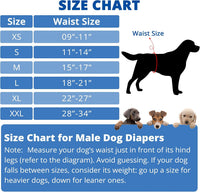 Paw Legend Washable Dog Belly Band Wrap Diapers for Male Dog - Black, Black, Black (Black Lining) / Large - image 4