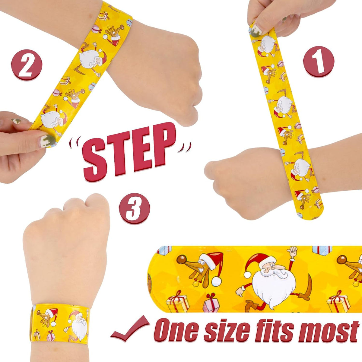 AMOR PRESENT 64 pack Halloween slap bracelets with jack-o-lantern, bat and spider designs - view 7