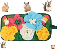 Rabbit Foraging Mat Interactive Bunny Snuffle Mat for Small Animals – Essentials for Small Pets - blue
