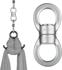 Black Swing Swivel, 30 KN Safest Rotational Device Hanging Accessory – Fun for Kids & Family - 35 KN / Silver - image 3