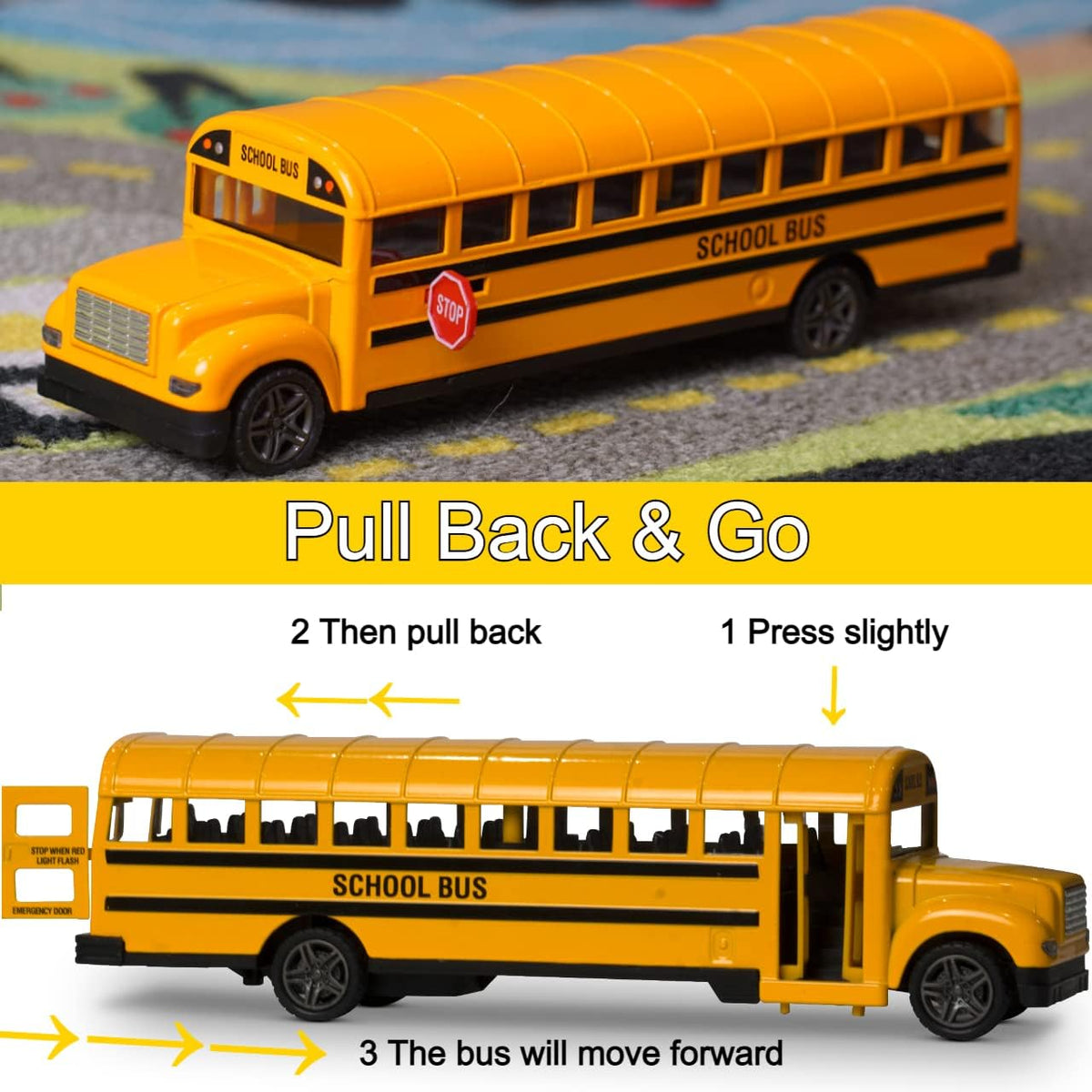 ArtCreativity Yellow School Bus Toy for Kids - image 2