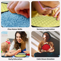 Keculf sensory mats for kids, 16 textured tactile pads in mixed colors - view 4