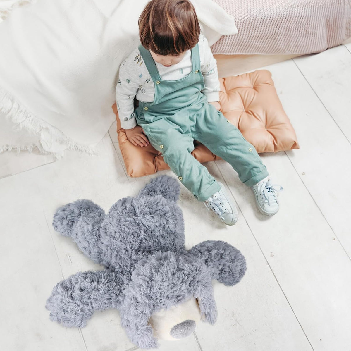 WEIGEDU floppy stuffed dog plush, 20 inch brown puppy with soft plush fur - view 20