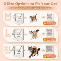 LIBBEPET Cat Door Interior Door - XL - Inner Size: 7.7"W x 8.7"H - image 3