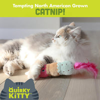 Quirky Kitty Ice Cream Kicker Catnip Crinkle Feather Soft Plush Cat - Pack of 1 / Ice Cream Kicker - image 3