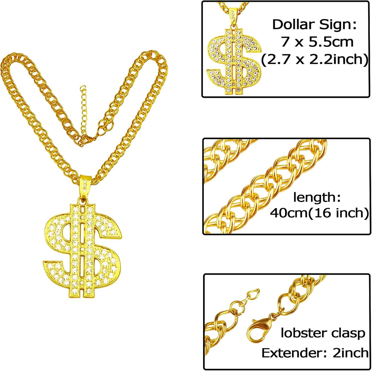 FUNKA Gold Chain Dog Collar Adjustable Cuban Link Dog Necklace - image 2
