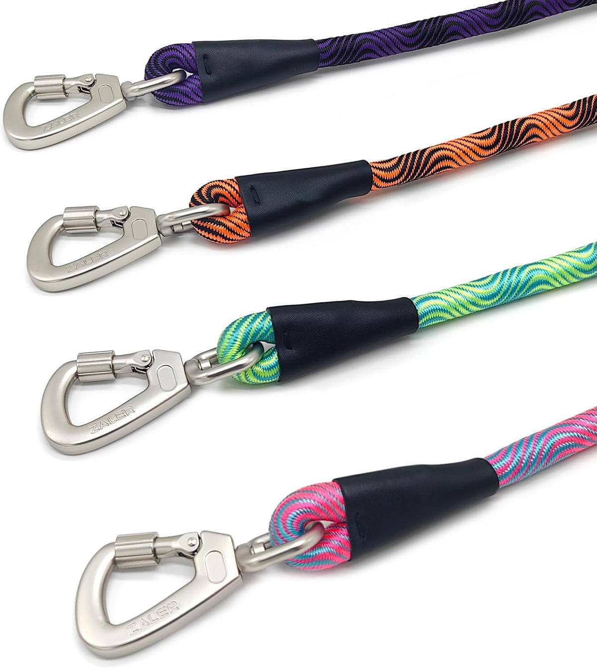 ZALER Long Dog Leash, 50 feet 30ft 20ft 15ft 10ft Dog Training Lead, Heavy Duty Reflective Check - Blue Green / 30FT*2/5" - image 4