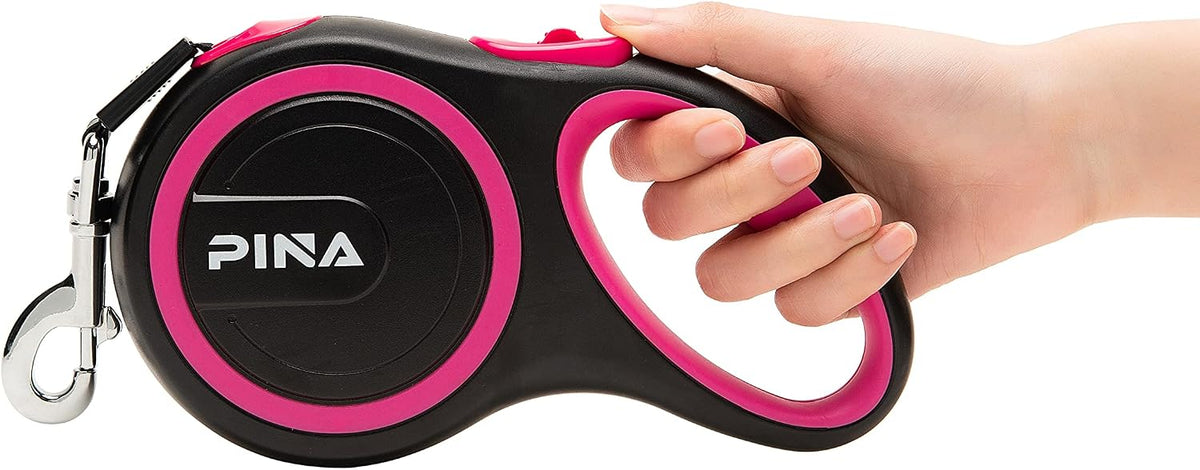 Retractable Dog Leash, 26ft Dog Leash for Small Medium Large Dogs Up to 110lbs, 360° Tangle-Free - 10 ft / Black Pink - image 4