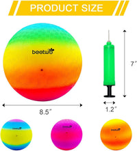 Four Square Balls, 8.5 Inch Playground Ball for Kids Outdoor Dodgeball Kickball Handball Game - Multicolor (4 balls) - image 2