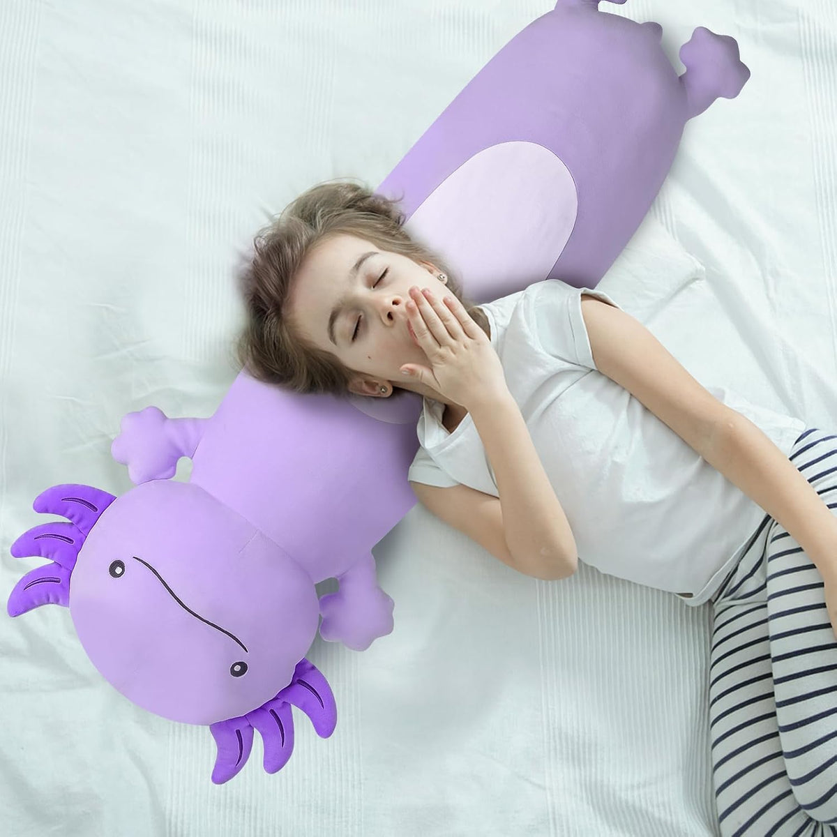Dalmao 36" Cat Stuffed Animal - Purple Axolotl / 36 inch - image 3