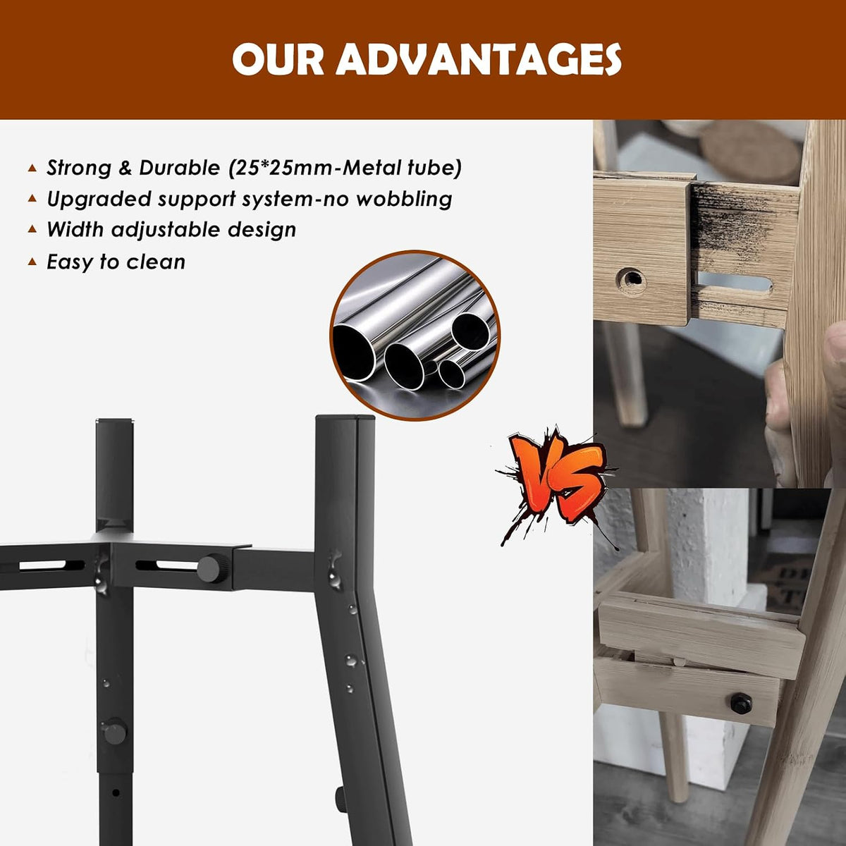 Dog Bowl Stand for Medium Large Dogs - 1 Pack - Black, Square / Height: 9.8-13.4", Width: 7-10.7" - image 4