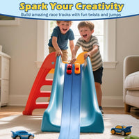 Flex Tracks 15 Ft Starter Set Flexible Race Track for Kids 3+ - Blue - image 2
