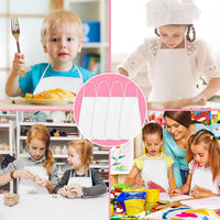 PLULON 8 Pcs Colorful Apron Kids Aprons for Painting Cooking Art Smock – Fun for Kids & Family - White / 30 - image 4