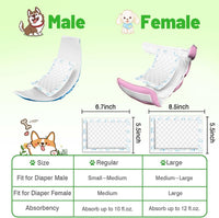 Dog Diaper Liners Booster Pads - Large-150Count - image 2