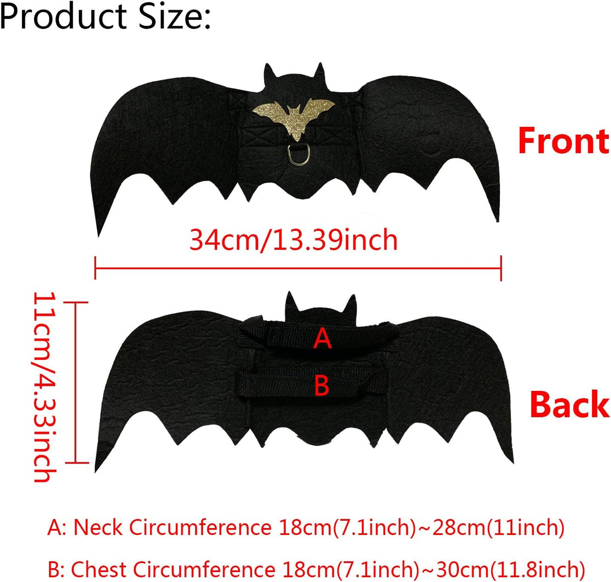 Halloween Harness Leash Costume Rabbit Bat Wings Apparel for Rabbits - image 2