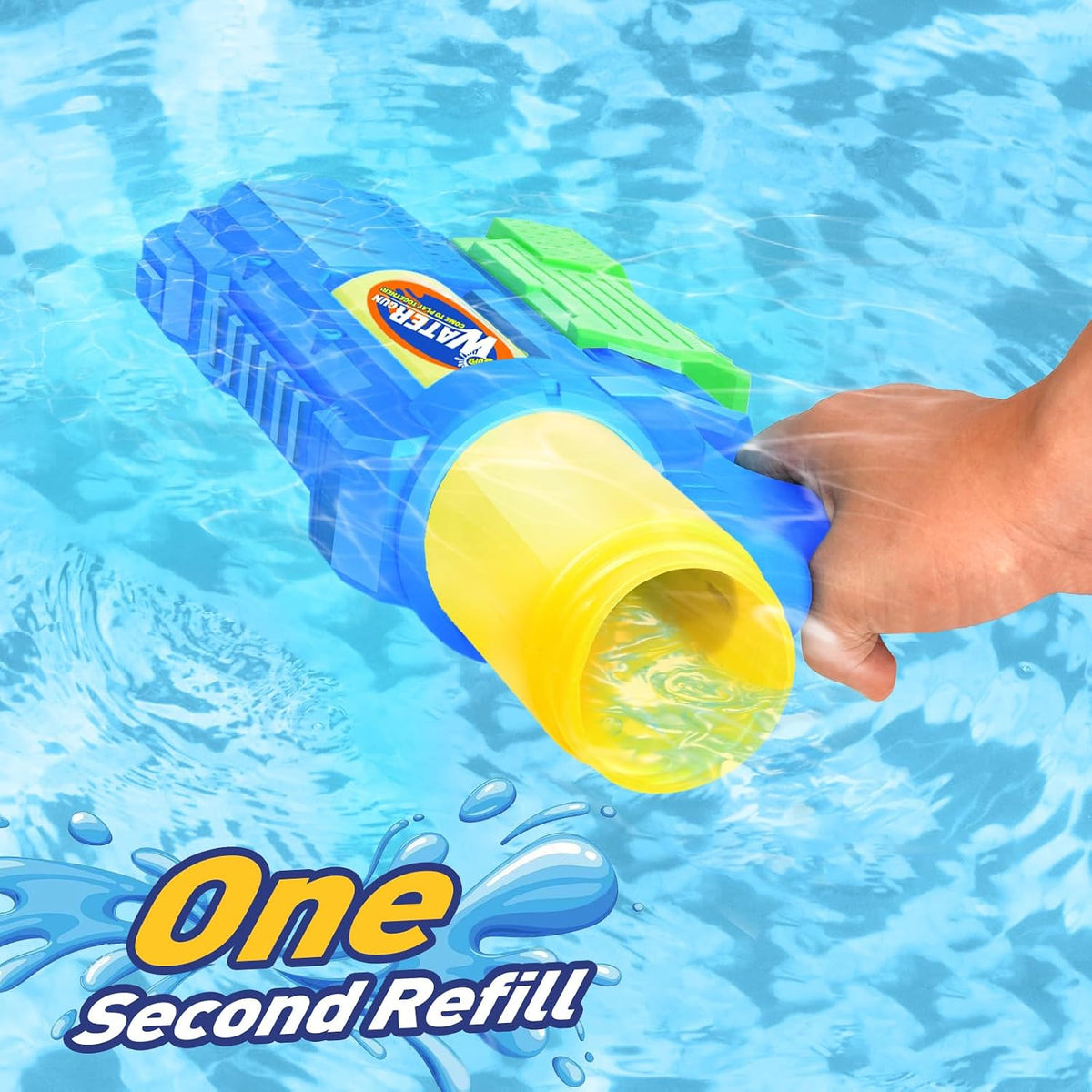 Super Water Gun for Kids Adults: 2 Pack - Blue Orange - image 3