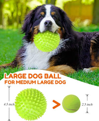 Pweituoet 4.5” Heavy Duty Squeaky Dog Balls for Medium Large Dogs - 4.5" - image 2