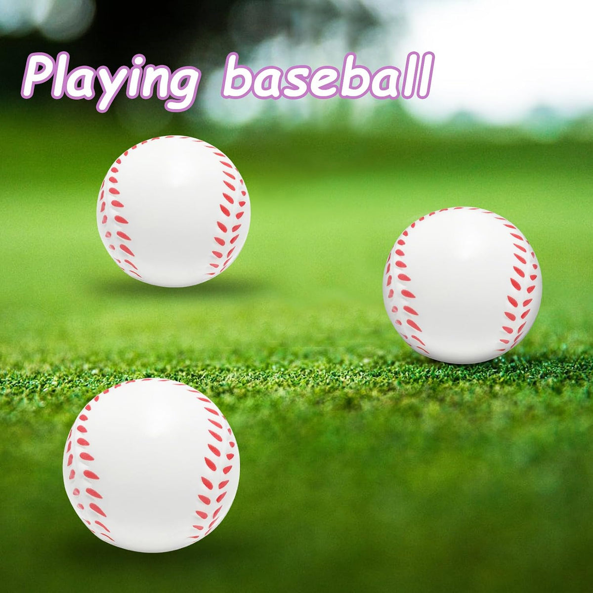 Whkvnng baseball stress balls, 30 foam squeeze balls with a baseball design - view 4
