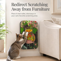 Cat Wall Scratcher, Art Cat Scratching Board for Indoor Cats – Essentials for Cats - Goldfish - image 3