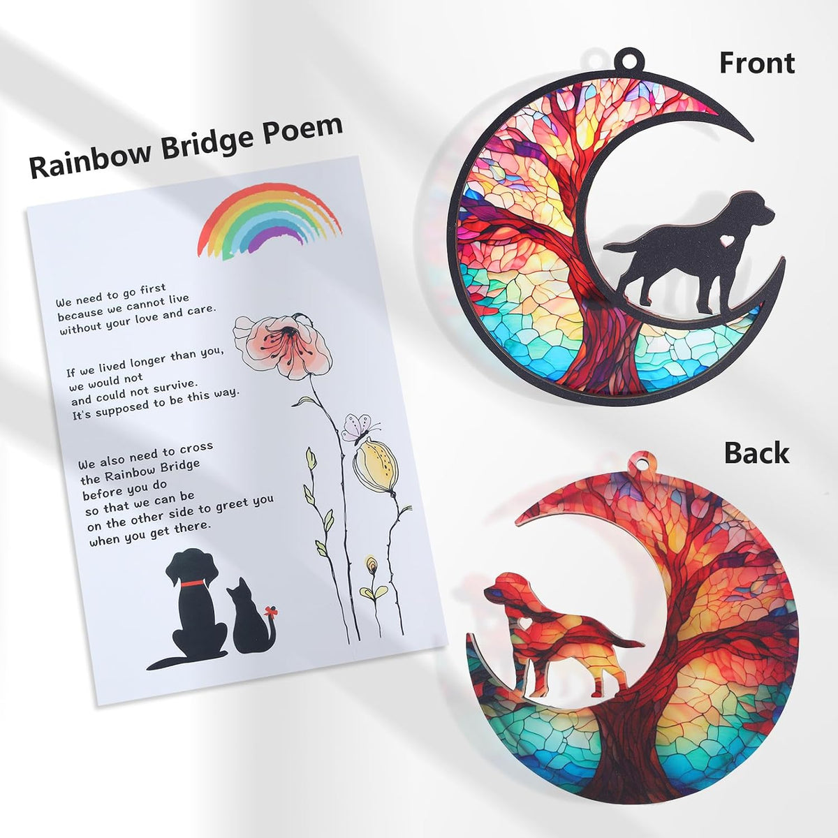 Original CCiaga DIY Dog Angel Memorial Suncatcher with Sympathy Card - 6-labrador - image 4