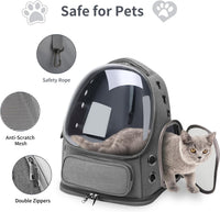 Cat Backpack Carrier for Cats and Small Dogs - Grey / Large - image 4