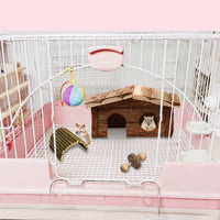 Hamiledyi Hamster Hideout House Wooden Rat Hut for Gerbils Dwarf Mouse – Essentials for Small Pets - Pattern:A - image 2