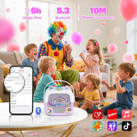 Mini Karaoke Microphones for Kids Girls: Unicorn Portable Bluetooth - Purple - image 2