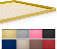 Hubulk Dog Feeding Mat,100% Waterproof Food Grade Silicone Pet Food and Water Bowl - Yellow / 24"l X 16"w