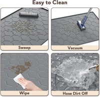 Silicone Cat Litter Mat 34×22 inch, Easy to Clean, Gray – Daily Care for Cats - 34" X 22" / Dark Gray - image 4
