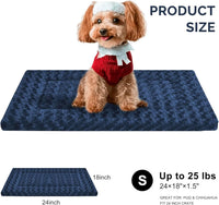 Dog Bed Mat, Reversible Crate Pad - 24"L*18"W*1.5"Th / Navy Blue-1pc - image 3
