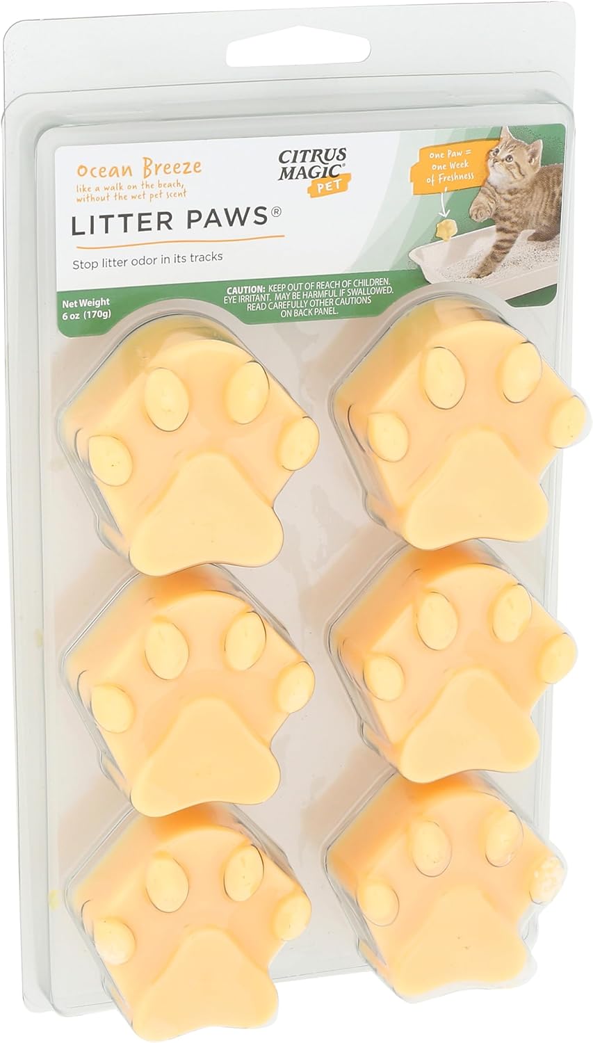 Citrus Magic Pet Odor Control Paws for Litter Boxes - Ocean / 6 Count (Pack of 2) - image 2