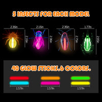 SpringFlower 20 glow in the dark Halloween critters with mini glow sticks - view 7