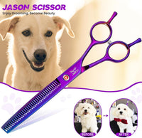JASON Dog Grooming Thinning Scissors - Purple / 7.04 - image 2